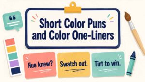 Short Color Puns and Color One-Liners