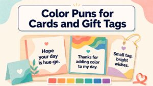 Color Puns for Cards and Gift Tags