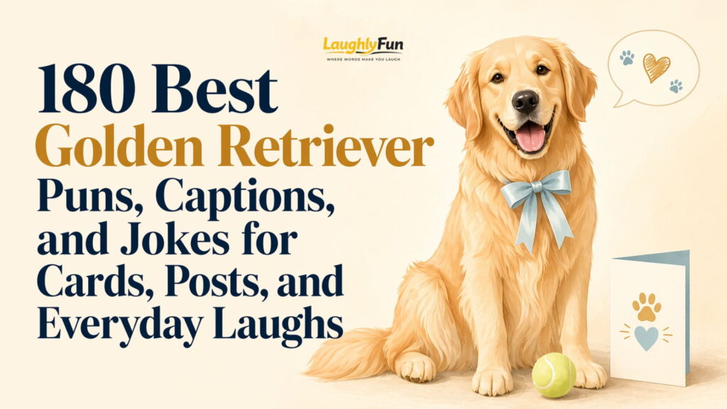 180 Best Golden Retriever Puns, Captions, and Jokes for Cards, Posts, and Everyday Laughs