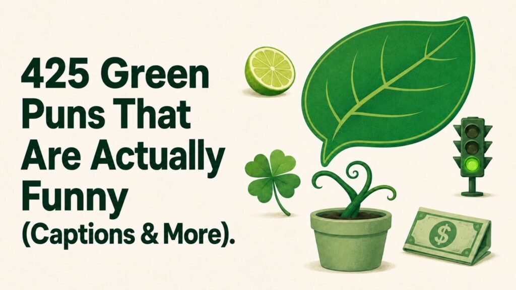 425 Green Puns That Are Actually Funny (Captions & More)
