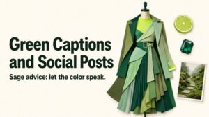 Green Captions and Social Posts