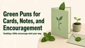 Green Puns for Cards, Notes, and Encouragement
