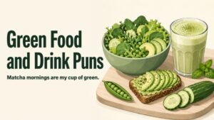 Green Food and Drink Puns
