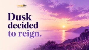 Purple Sunset and Nature Captions