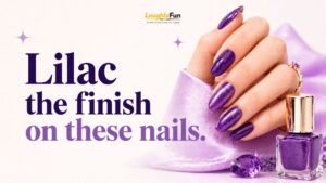 Purple Nail Captions and Polish Puns
