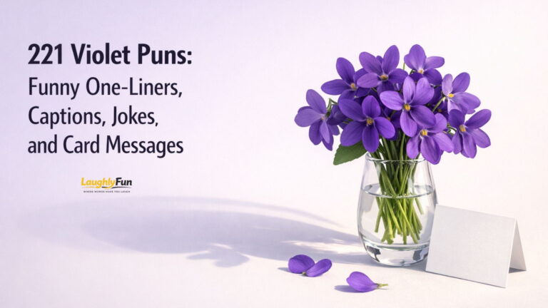 221 Violet Puns: Funny One-Liners, Captions, Jokes, and Card Messages