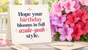 Azalea Birthday Puns, Thank-You Lines, and Card Sayings