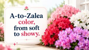 Pink, Red, White, and Purple Azalea Captions