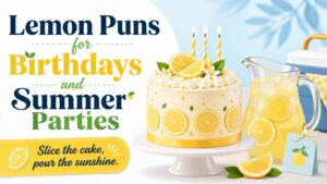 Lemon Puns for Birthdays and Summer Parties