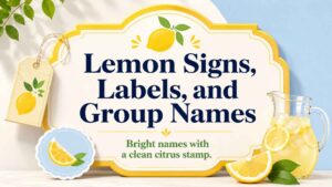 Lemon Signs, Labels, and Group Names