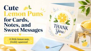 Cute Lemon Puns for Cards, Notes, and Sweet Messages