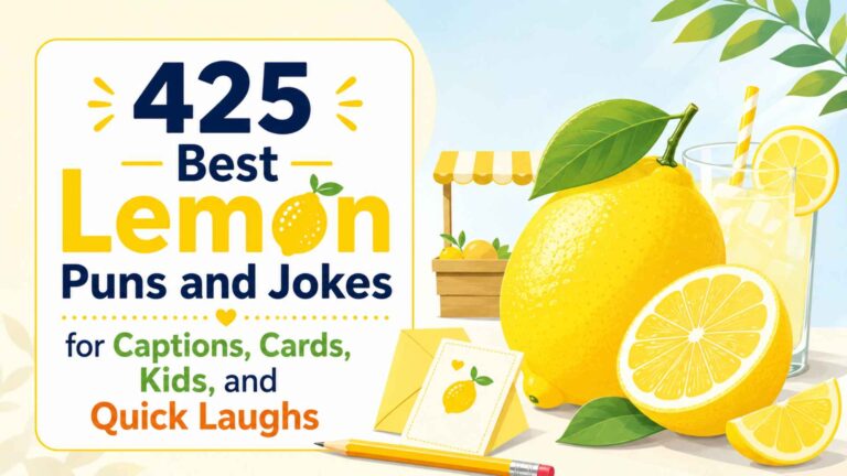 425 Best Lemon Puns and Jokes for Captions, Cards, Kids, and Quick Laughs