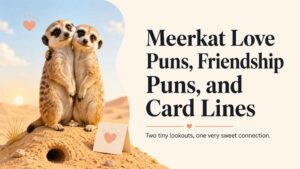 Meerkat Love Puns, Friendship Puns, and Card Lines