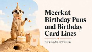 Meerkat Birthday Puns and Birthday Card Lines