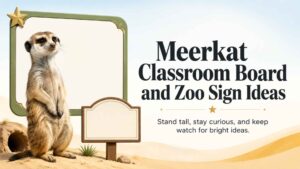 Meerkat Classroom Board and Zoo Sign Ideas