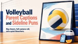 Volleyball Parent Captions and Sideline Puns