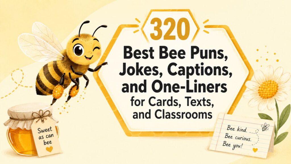 320 Best Bee Puns, Jokes, Captions, and One-Liners for Cards, Texts, and Classrooms