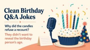 Birthday Jokes and Read-Aloud Puns
Clean Birthday Q&A Jokes