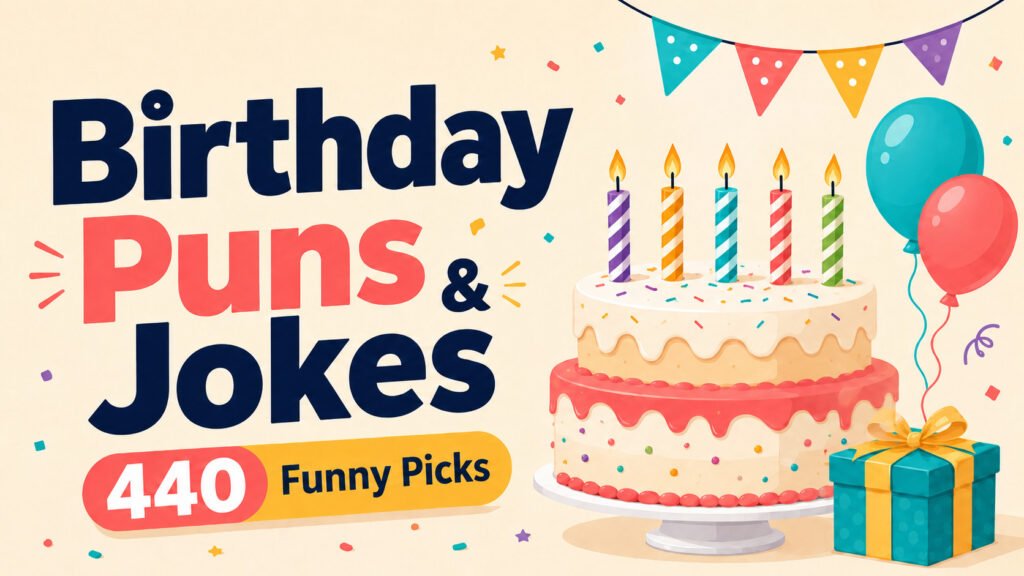 440 Birthday Puns and Jokes: Cards, Captions & One-Liners