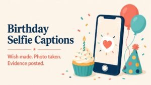 Birthday Puns for Instagram Captions and Social Media
Birthday Selfie Captions