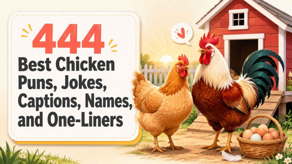 444 Best Chicken Puns, Jokes, Captions, Names, and One-Liners