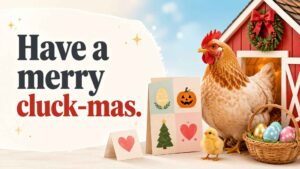 Holiday Chicken Puns for Cards and Captions
