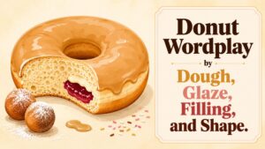 Donut Wordplay by Dough, Glaze, Filling, and Shape