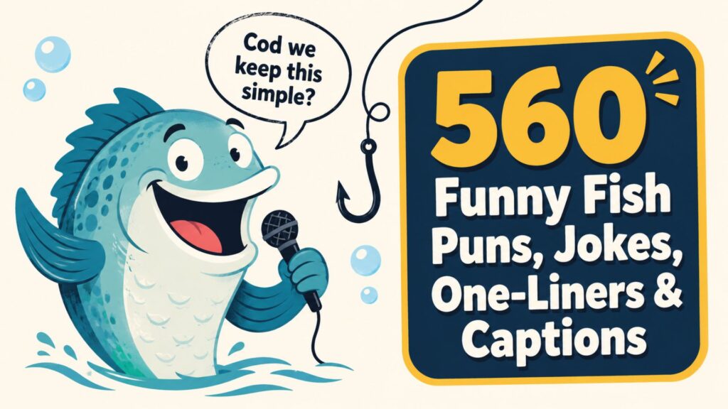560 Funny Fish Puns, Jokes, One-Liners & Captions