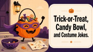 Trick-or-Treat, Candy Bowl, and Costume Jokes