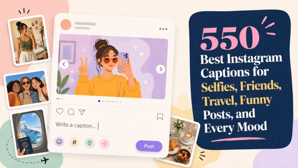 550 Best Instagram Captions for Selfies, Friends, Travel, Funny Posts, and Every Mood