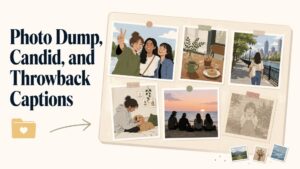Photo Dump, Candid, and Throwback Captions