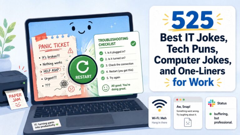 525 Best IT Jokes, Tech Puns, Computer Jokes, and One-Liners for Work