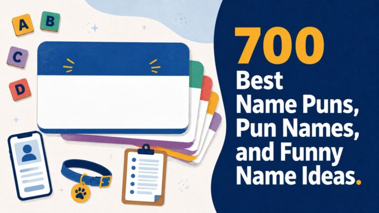 700 Best Name Puns, Pun Names, and Funny Name Ideas