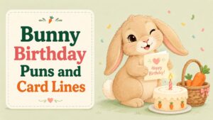 Bunny Birthday Puns and Card Lines