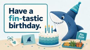 Shark Birthday, Party, and Card Puns