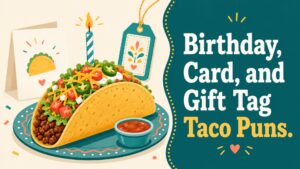 Birthday, Card, and Gift Tag Taco Puns