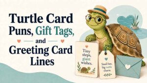 Turtle Card Puns, Gift Tags, and Greeting Card Lines