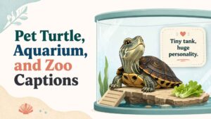 Pet Turtle, Aquarium, and Zoo Captions