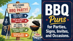 BBQ Puns for Parties, Signs, Invites, and Occasions