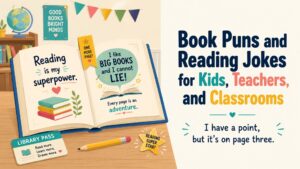Book Puns and Reading Jokes for Kids, Teachers, and Classrooms