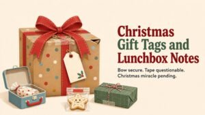 Christmas Gift Tags and Lunchbox Notes