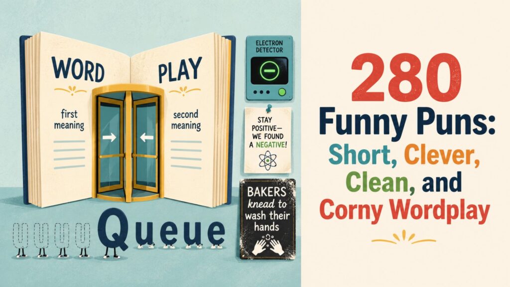 280 Funny Puns: Short, Clever, Clean, and Corny Wordplay