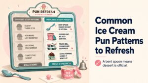 Common Ice Cream Pun Patterns to Refresh