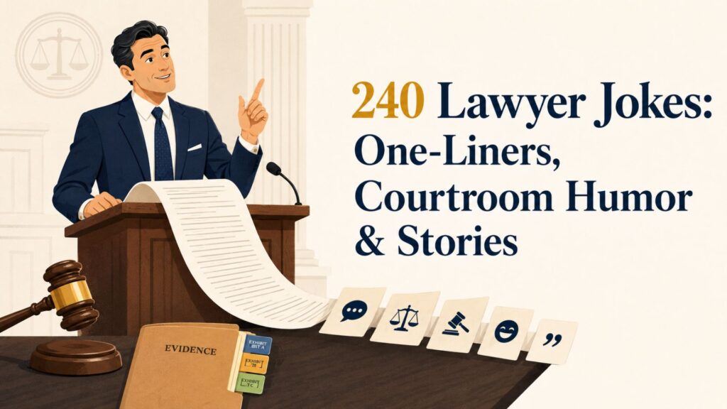 240 Lawyer Jokes: One-Liners, Courtroom Humor & Stories