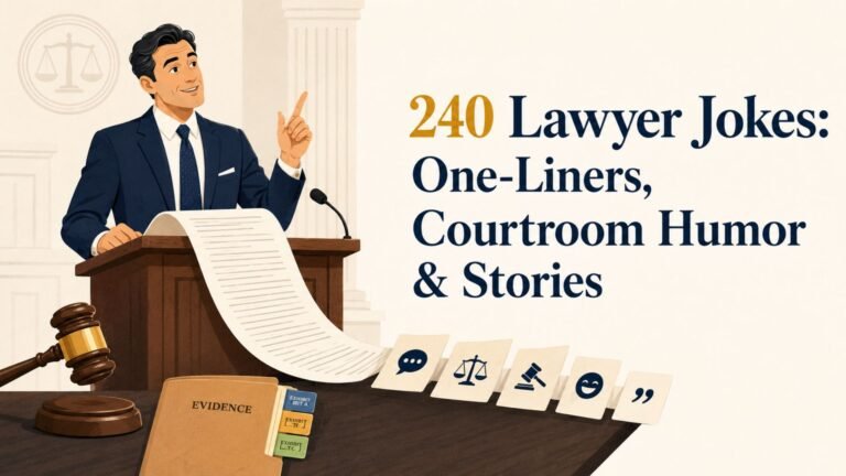 240 Lawyer Jokes: One-Liners, Courtroom Humor & Stories
