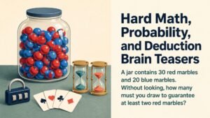 Hard Math, Probability, and Deduction Brain Teasers