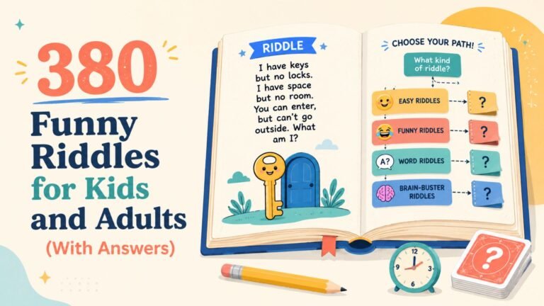 380 Funny Riddles for Kids and Adults (With Answers)