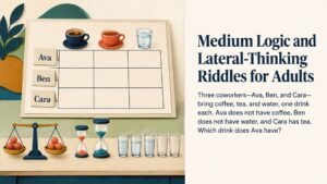 Medium Logic and Lateral-Thinking Riddles for Adults