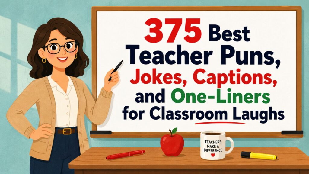 375 Best Teacher Puns, Jokes, Captions, and One-Liners for Classroom Laughs