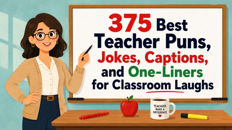 375 Best Teacher Puns, Jokes, Captions, and One-Liners for Classroom Laughs